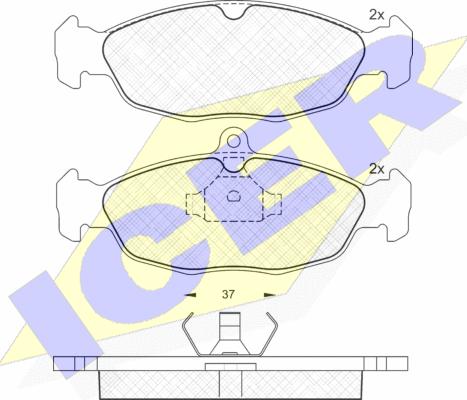 Icer 180858 - Komplet Pločica, disk-kočnica www.molydon.hr