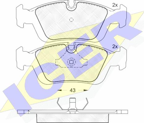 Icer 180801 - Komplet Pločica, disk-kočnica www.molydon.hr