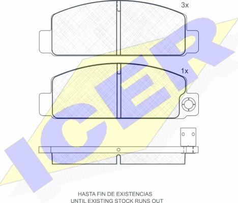 Icer 180369 - Komplet Pločica, disk-kočnica www.molydon.hr