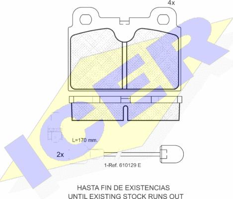 Icer 180360 - Komplet Pločica, disk-kočnica www.molydon.hr