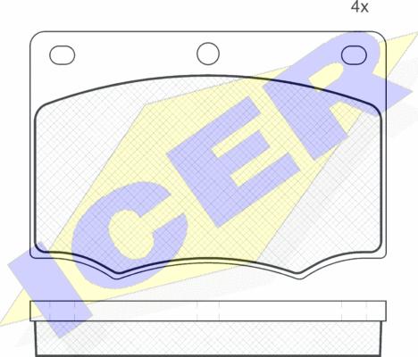 Icer 180259 - Komplet Pločica, disk-kočnica www.molydon.hr