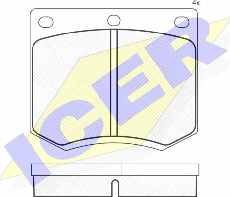 Icer 180255 - Komplet Pločica, disk-kočnica www.molydon.hr