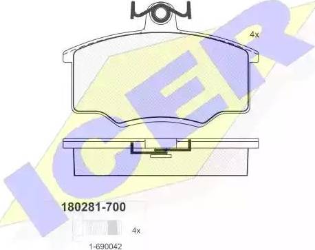 Icer 180281 - Komplet Pločica, disk-kočnica www.molydon.hr