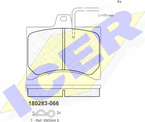 Icer 180283 - Komplet Pločica, disk-kočnica www.molydon.hr