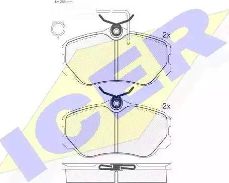 Icer 180742 - Komplet Pločica, disk-kočnica www.molydon.hr