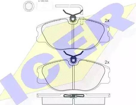 Icer 180761 - Komplet Pločica, disk-kočnica www.molydon.hr