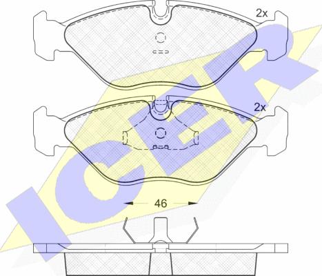 Icer 180774 - Komplet Pločica, disk-kočnica www.molydon.hr