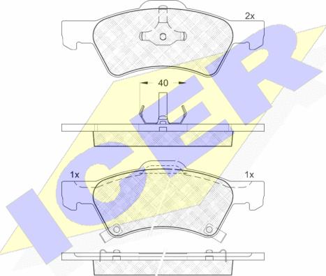 Icer 181544 - Komplet Pločica, disk-kočnica www.molydon.hr