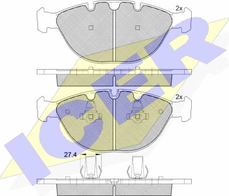 Icer 181547 - Komplet Pločica, disk-kočnica www.molydon.hr