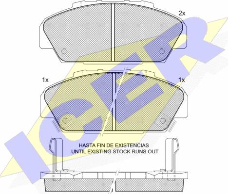 Icer 181554 - Komplet Pločica, disk-kočnica www.molydon.hr