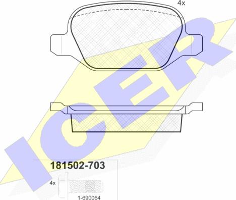 Icer 181502-703 - Komplet Pločica, disk-kočnica www.molydon.hr