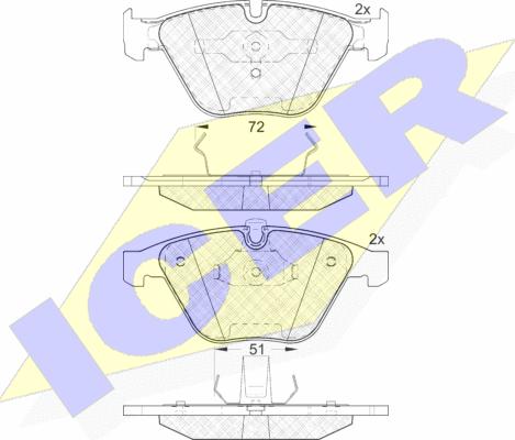 Icer 181577 - Komplet Pločica, disk-kočnica www.molydon.hr