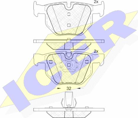 Icer 181685-202 - Komplet Pločica, disk-kočnica www.molydon.hr