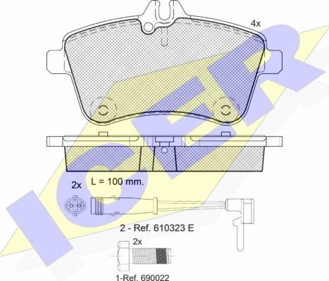 Icer 181677-700 - Komplet Pločica, disk-kočnica www.molydon.hr