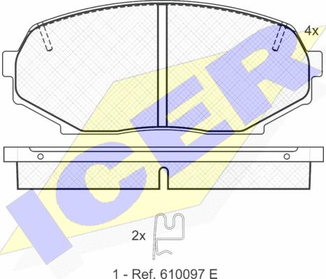 Icer 181099 - Komplet Pločica, disk-kočnica www.molydon.hr