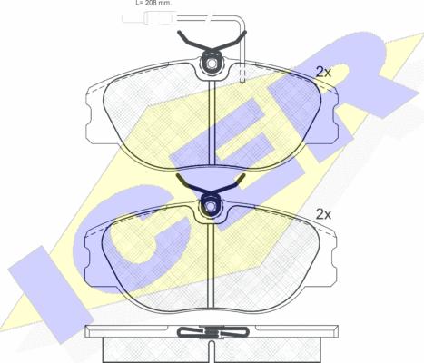 Icer 181033 - Komplet Pločica, disk-kočnica www.molydon.hr