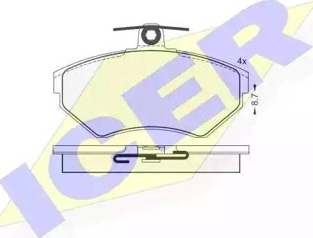 Icer 181156 - Komplet Pločica, disk-kočnica www.molydon.hr