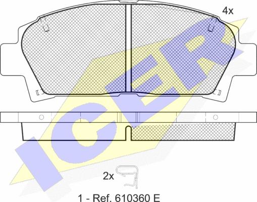 Icer 181169 - Komplet Pločica, disk-kočnica www.molydon.hr