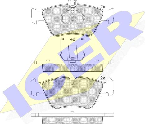 Icer 181115-396 - Komplet Pločica, disk-kočnica www.molydon.hr