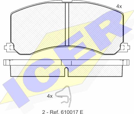 Icer 181116 - Komplet Pločica, disk-kočnica www.molydon.hr