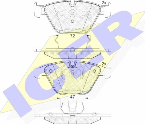 Icer 181814 - Komplet Pločica, disk-kočnica www.molydon.hr