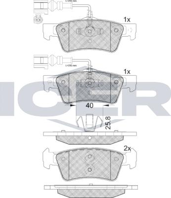 Icer 181815-203 - Komplet Pločica, disk-kočnica www.molydon.hr