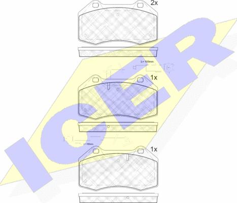 Icer 181879-203 - Komplet Pločica, disk-kočnica www.molydon.hr