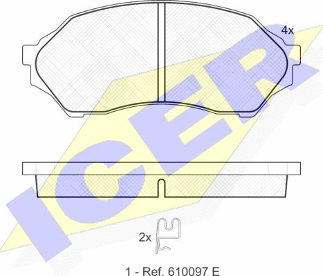 Icer 181309 - Komplet Pločica, disk-kočnica www.molydon.hr