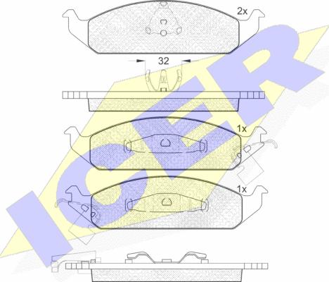 Icer 181339 - Komplet Pločica, disk-kočnica www.molydon.hr