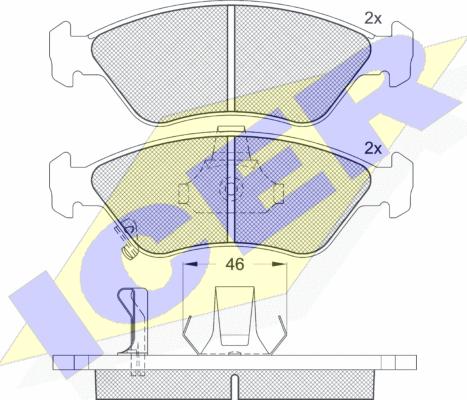 Icer 181269 - Komplet Pločica, disk-kočnica www.molydon.hr