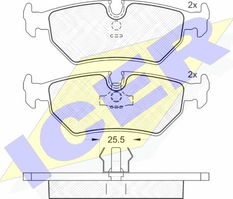 Icer 181214 - Komplet Pločica, disk-kočnica www.molydon.hr