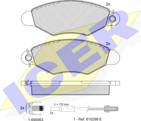 Icer 181217-203 - Komplet Pločica, disk-kočnica www.molydon.hr