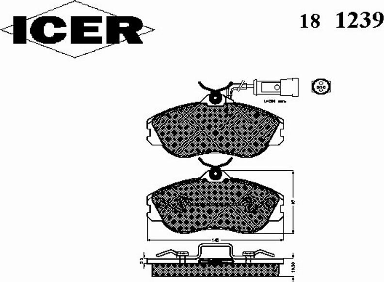 Icer 181239 - Komplet Pločica, disk-kočnica www.molydon.hr