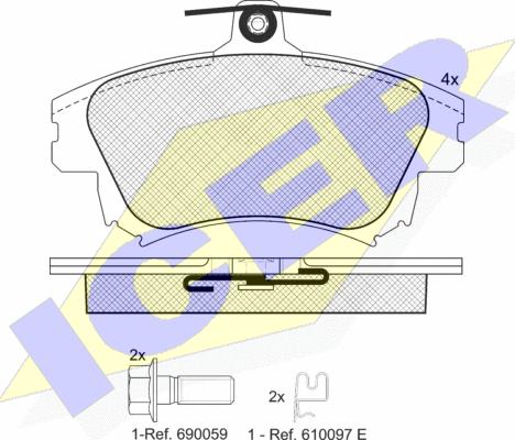 Icer 181236-208 - Komplet Pločica, disk-kočnica www.molydon.hr