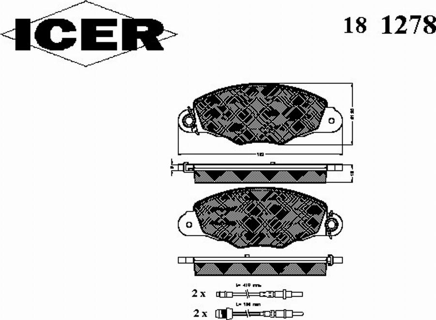 Icer 181278 - Komplet Pločica, disk-kočnica www.molydon.hr