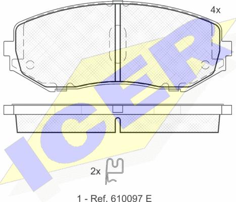 Icer 181747 - Komplet Pločica, disk-kočnica www.molydon.hr