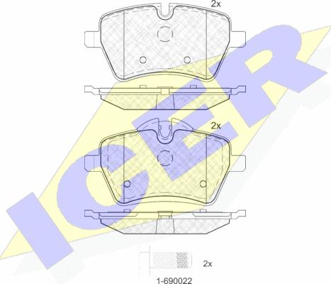 Icer 181756 - Komplet Pločica, disk-kočnica www.molydon.hr