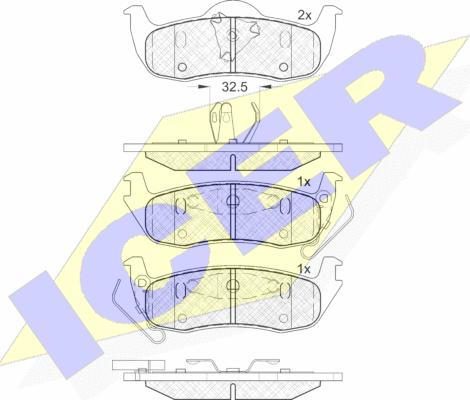 Icer 181766 - Komplet Pločica, disk-kočnica www.molydon.hr