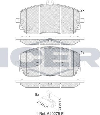 Icer 182425-208 - Komplet Pločica, disk-kočnica www.molydon.hr