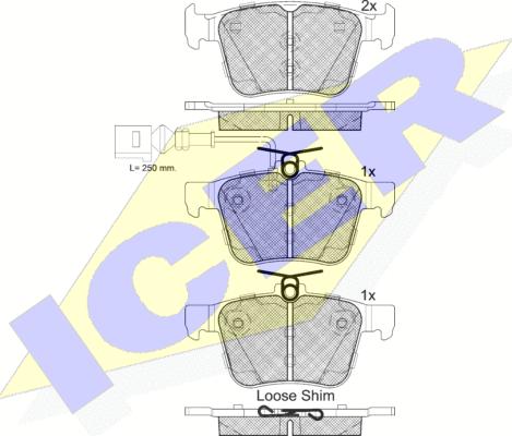 Icer 182098-203 - Komplet Pločica, disk-kočnica www.molydon.hr