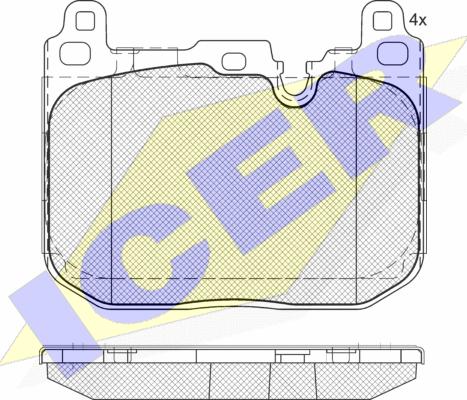 Icer 182093-208 - Komplet Pločica, disk-kočnica www.molydon.hr