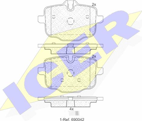 Icer 182005-200 - Komplet Pločica, disk-kočnica www.molydon.hr