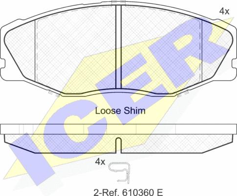 Icer 182087 - Komplet Pločica, disk-kočnica www.molydon.hr