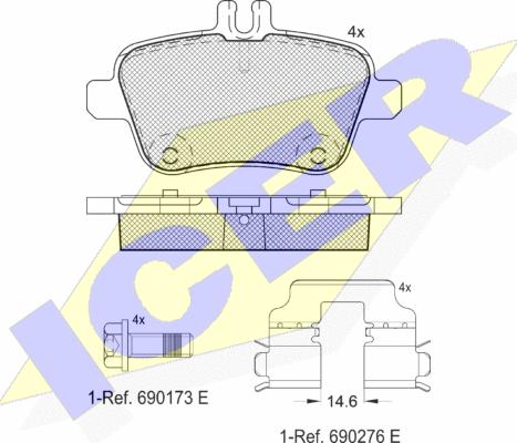 Icer 182039 - Komplet Pločica, disk-kočnica www.molydon.hr