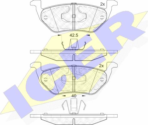 Icer 182031 - Komplet Pločica, disk-kočnica www.molydon.hr