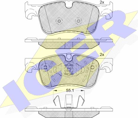 Icer 182158 - Komplet Pločica, disk-kočnica www.molydon.hr