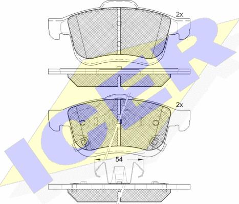 Icer 182165 - Komplet Pločica, disk-kočnica www.molydon.hr