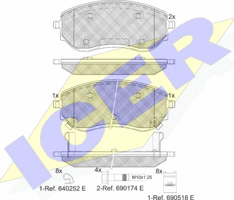 Icer 182342 - Komplet Pločica, disk-kočnica www.molydon.hr