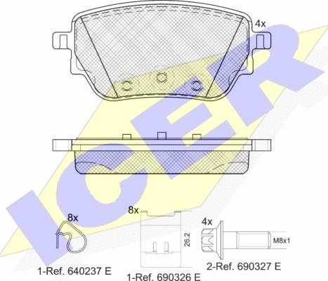 Icer 182353 - Komplet Pločica, disk-kočnica www.molydon.hr