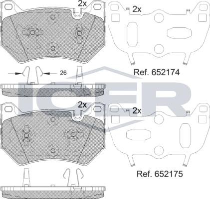 Icer 182385 - Komplet Pločica, disk-kočnica www.molydon.hr